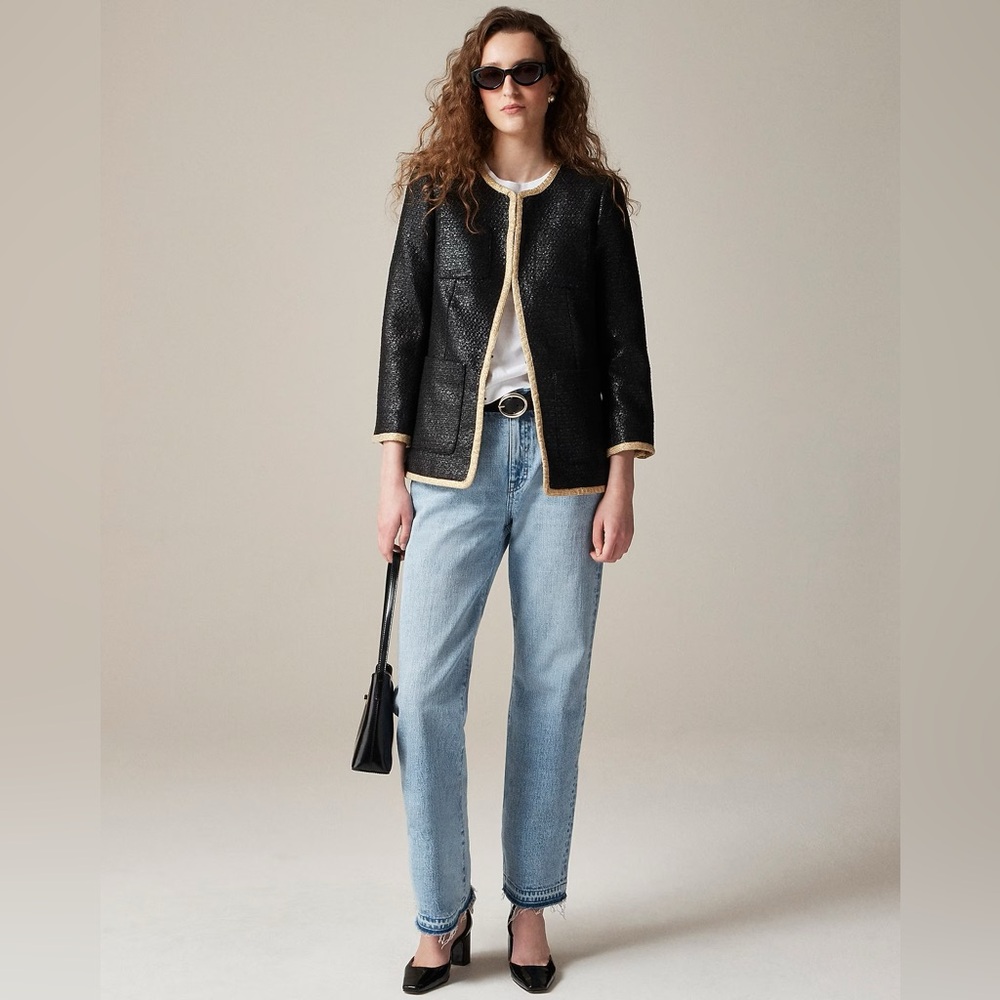 J.Crew Lacquered tweed jacket CI595